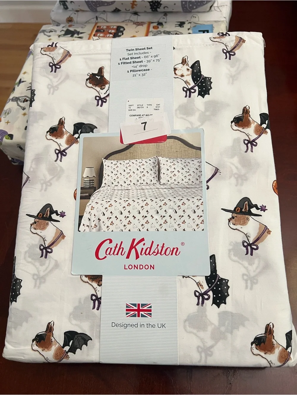 Cath Kidston Cream Spooky Dogs Halloween Sheet Set